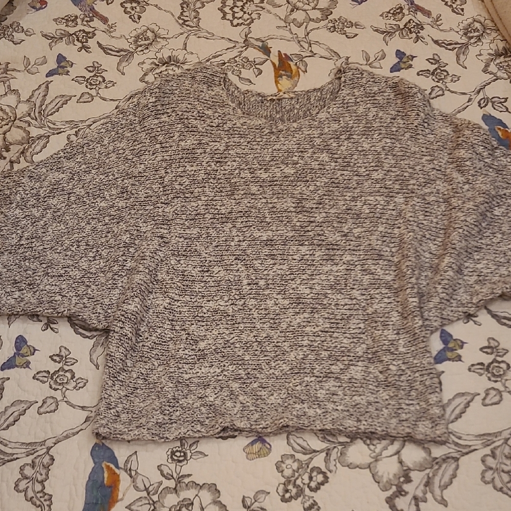 Vestique Heathered Gray Batwing Sweater Women's Sz L